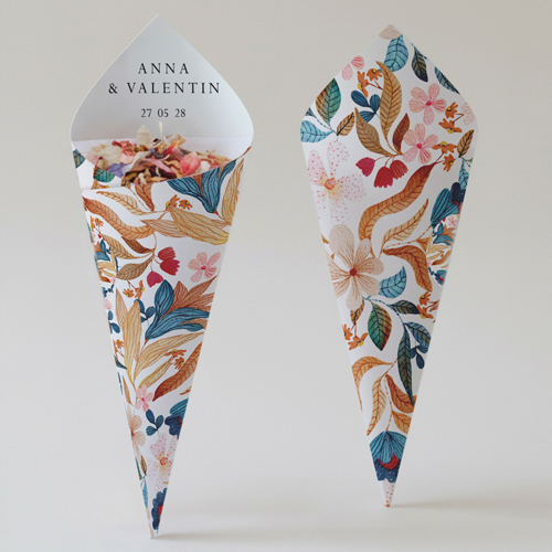 Cornet confettis :univers de mariage Anna à personnaliser