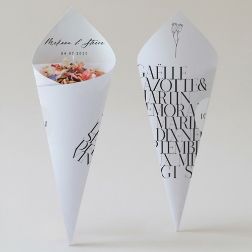 Cornet confettis :univers de mariage Austin à personnaliser