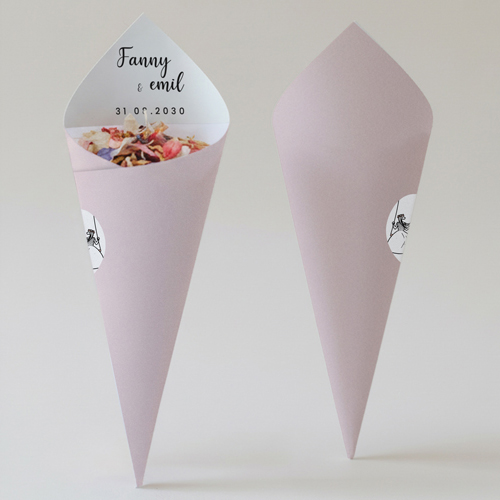 Cornet confettis :univers de mariage Balançoires à personnaliser