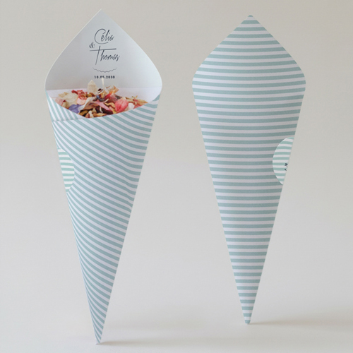 Cornet confettis :univers de mariage Bord de mer à personnaliser