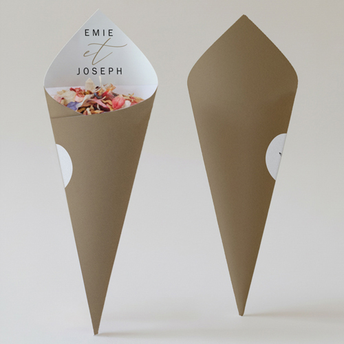 Cornet confettis :univers de mariage Brooklyn à personnaliser