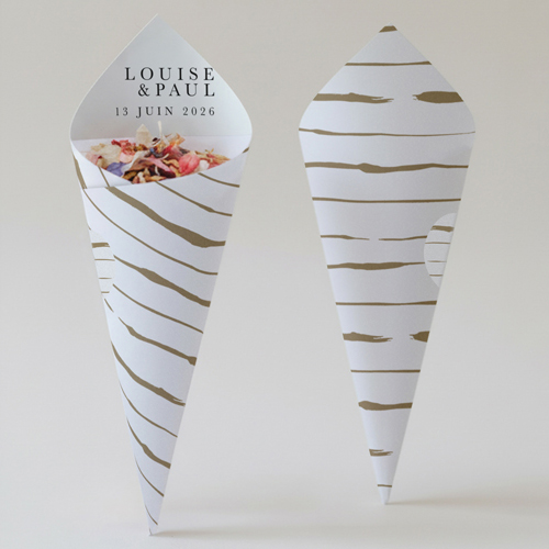 Cornet confettis :univers de mariage Danneh à personnaliser