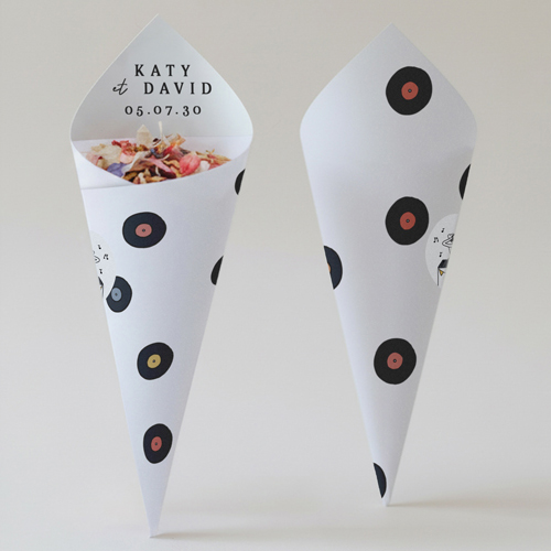 Cornet confettis :univers de mariage Djs à personnaliser