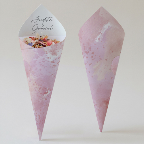 Cornet confettis :univers de mariage Édelis à personnaliser