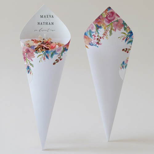 Cornet confettis :univers de mariage Elixir à personnaliser