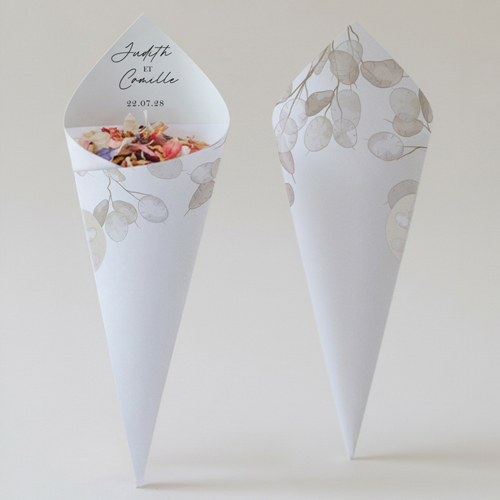 Cornet confettis :univers de mariage Harmona à personnaliser