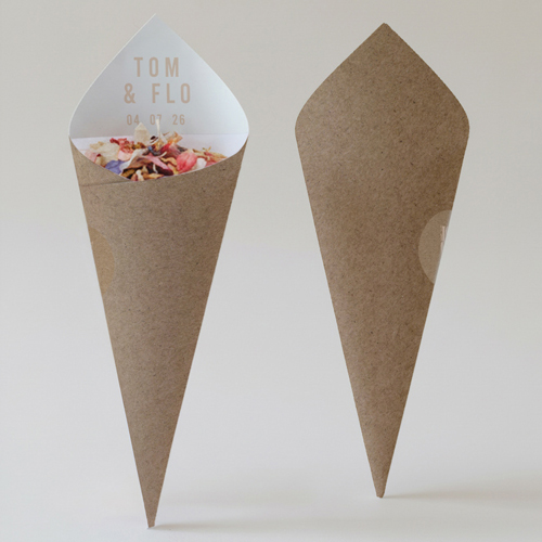 Cornet confettis :univers de mariage Journey à personnaliser