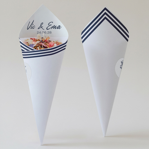 Cornet confettis :univers de mariage Marinel à personnaliser