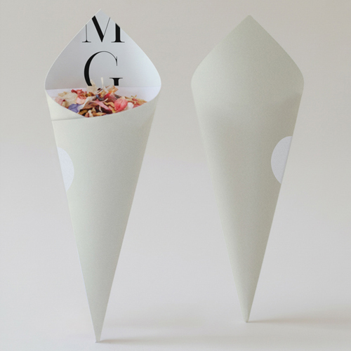 Cornet confettis :univers de mariage Milan à personnaliser