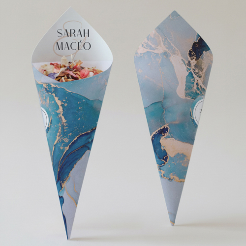 Cornet confettis :univers de mariage Orion à personnaliser