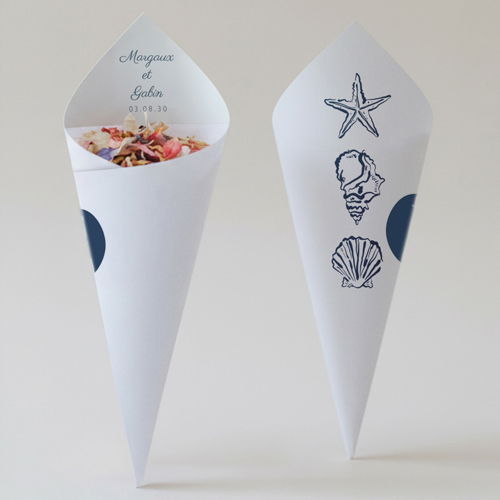 Cornet confettis :univers de mariage Paloma à personnaliser