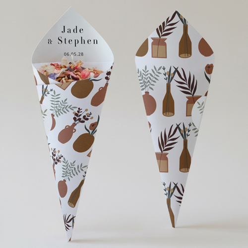 Cornet confettis :univers de mariage Valorian à personnaliser