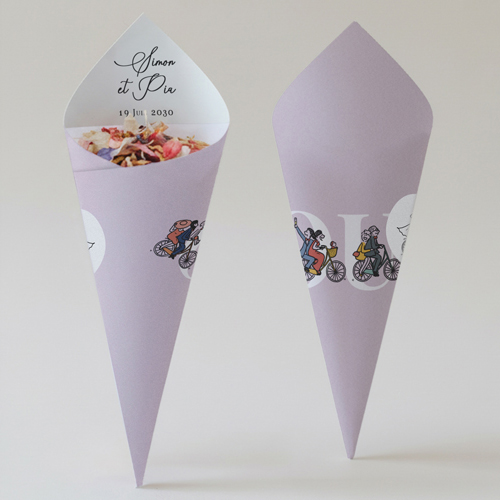 Cornet confettis :univers de mariage Vélos à personnaliser