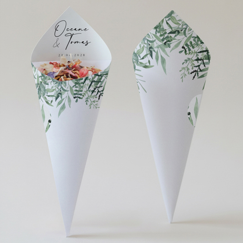 Cornet confettis :univers de mariage Véralie à personnaliser