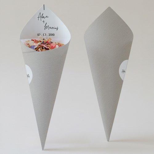 Cornet confettis :univers de mariage Warp à personnaliser