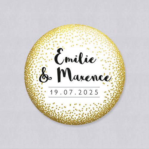 Décapsuleur de mariage Doré à personnaliser