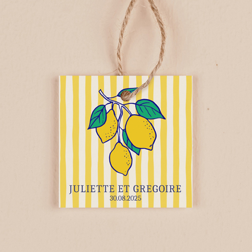 Étiquette carrée de mariage Acidulé à personnaliser