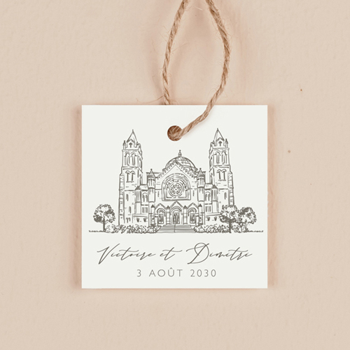 Étiquette carrée de mariage Basilia à personnaliser