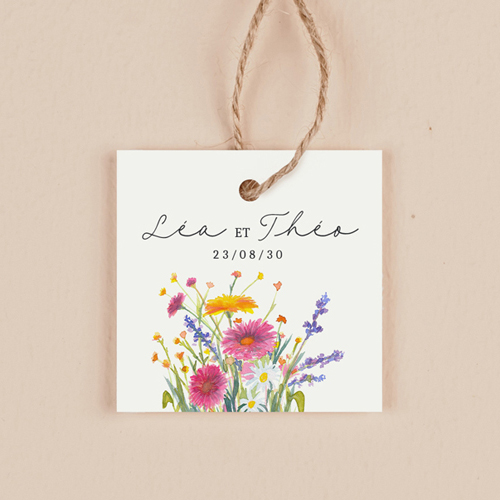 Étiquette carrée de mariage Bucolique à personnaliser