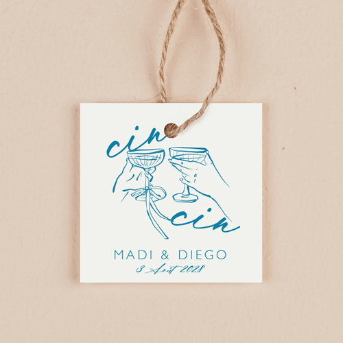 Étiquette carrée de mariage Cincin à personnaliser