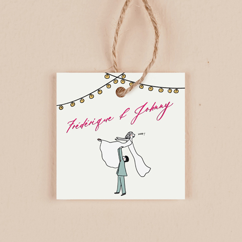 Étiquette carrée de mariage Dirty dancing à personnaliser