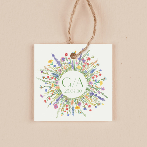 Étiquette carrée de mariage Eden à personnaliser