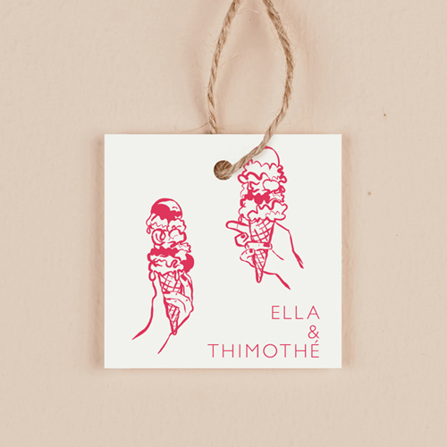 Étiquette carrée de mariage Gelati à personnaliser