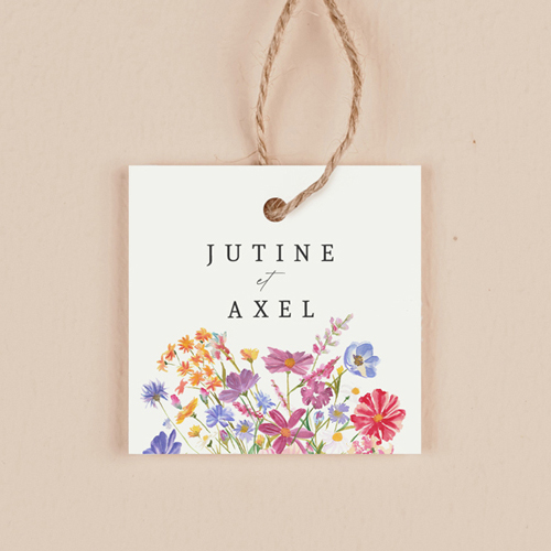 Étiquette carrée de mariage Jubile à personnaliser