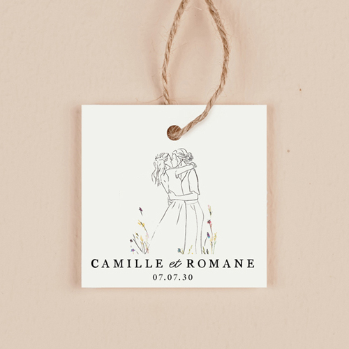 Étiquette carrée de mariage Ôde Femmes à personnaliser