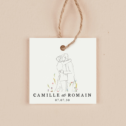 Étiquette carrée de mariage Ôde Hommes à personnaliser