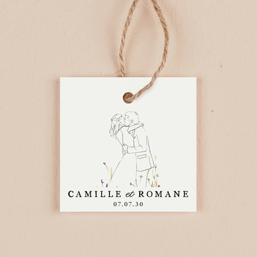 Étiquette carrée de mariage Ôde à personnaliser