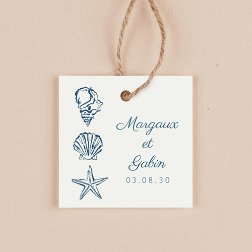 Étiquette carrée de mariage Paloma à personnaliser