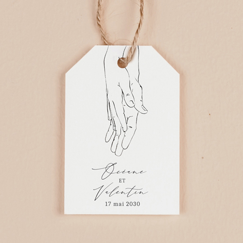 Étiquette rectangulaire de mariage Alliance à personnaliser