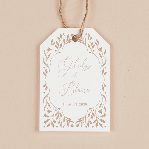 Étiquette rectangulaire de mariage Alouette à personnaliser