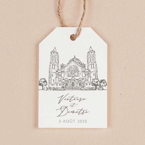 Étiquette rectangulaire de mariage Basilia à personnaliser