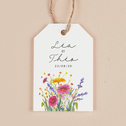 Étiquette rectangulaire de mariage Bucolique à personnaliser