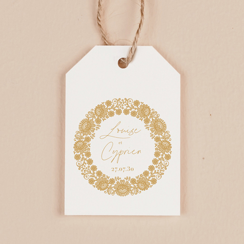 Étiquette rectangulaire de mariage Clovelly à personnaliser
