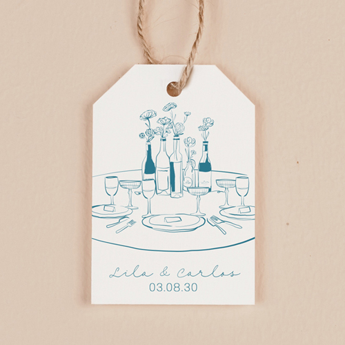 Étiquette rectangulaire de mariage Constance à personnaliser