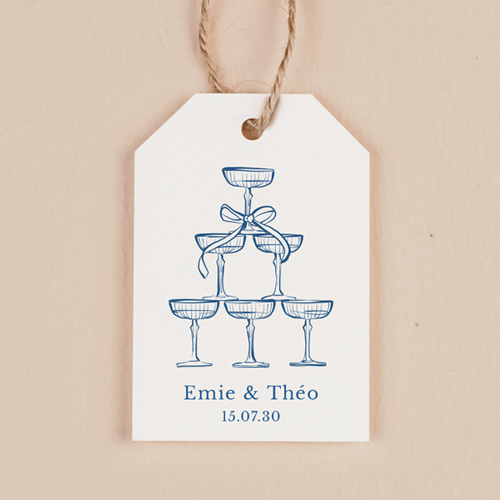 Étiquette rectangulaire de mariage Cristel à personnaliser