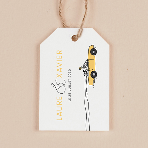 Étiquette rectangulaire de mariage Décapotable à personnaliser