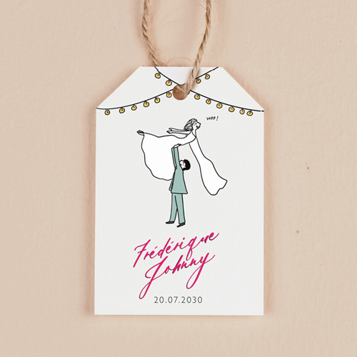 Étiquette rectangulaire de mariage Dirty dancing à personnaliser