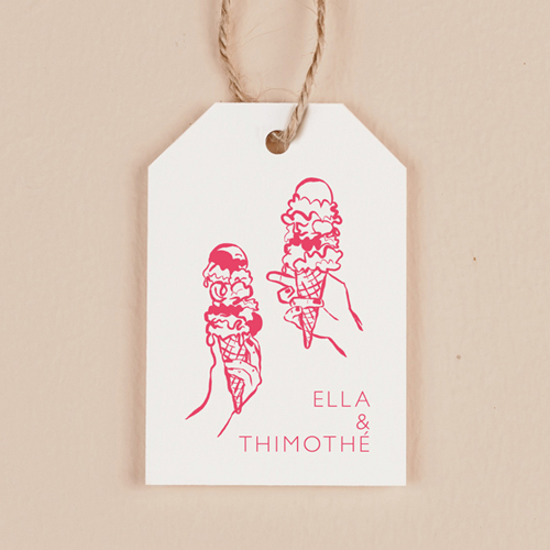 Étiquette rectangulaire de mariage Gelati à personnaliser