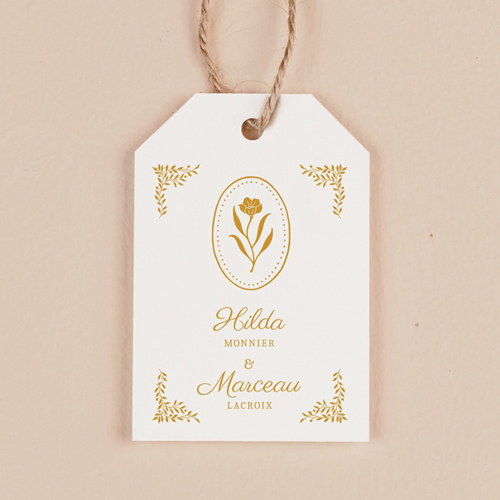 Étiquette rectangulaire de mariage Ivyrose à personnaliser