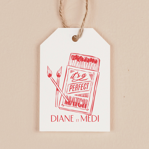 Étiquette rectangulaire de mariage Le Match à personnaliser