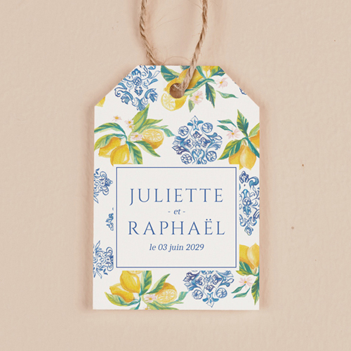 Étiquette rectangulaire de mariage Lemon Vibes à personnaliser