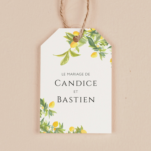 Étiquette rectangulaire de mariage Limonier à personnaliser