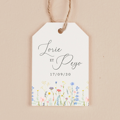 Étiquette rectangulaire de mariage Lisière à personnaliser