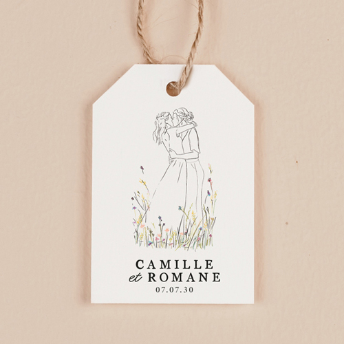 Étiquette rectangulaire de mariage Ôde Femmes à personnaliser