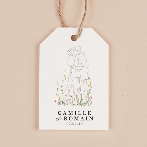 Étiquette rectangulaire de mariage Ôde Hommes à personnaliser