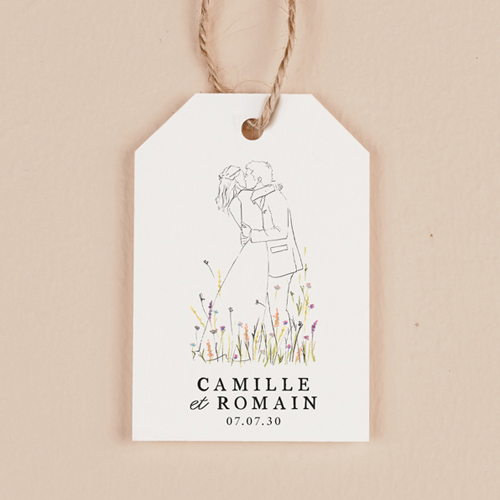 Étiquette rectangulaire de mariage Ôde à personnaliser